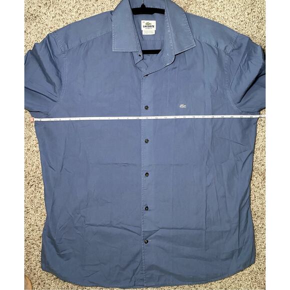 Lacoste Blue Button Down Dress Shirt - Tailored Fit - Size 43 - Picture 6 of 15